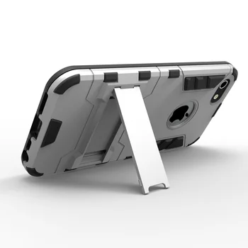 Armura de Caz pentru iPhone 5c Grele Hibrid Hard Soft Robust din Cauciuc Siliconic Telefon Acoperi Coque cu Functia de Stand pentru iPhone 5C