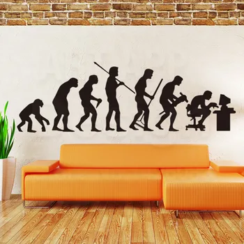 Art Design Nou decor casa de Vinil Istoria evoluției umane Decalcomanii de Perete amovibil PVC acasă decorare Autocolant colorat in camera