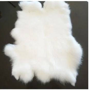 Autentic blana de iepure covor alb pur, natural în formă de real blana de iepure mat pentru tapiterie mobila, BRICOLAJ blana de iepure material