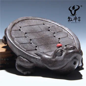 Autentic Yixing violet ambarcațiunile de ceai animale de companie broasca testoasa dragon vas tampon de sculptură birou ornamente magazin mixt lot de oferta speciala