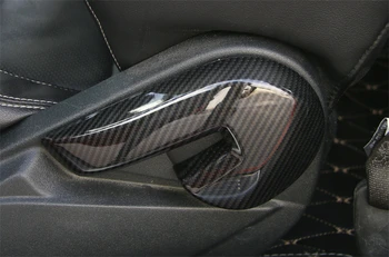 Auto Styling Interior Turnare Spătarul Scaunului Reglați Mânerul Capacului Manetei Garnitura pentru Ford Mustang-2017 (Aspect Fibra de Carbon)