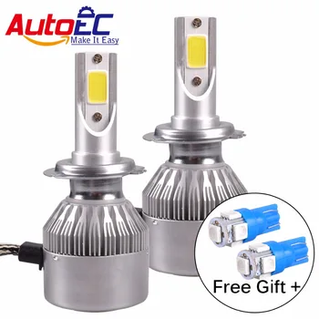 AutoEC 1 Set 36W High Bright COB C6 Faruri LED 2500/3600LM H4 H7 H11 H13 9005 9006 9004 9007 880 LED-uri Auto Bec lampa #LN62