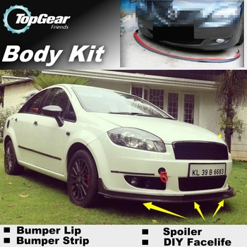 Bara de Buze Deflector de Buze Pentru Fiat Linea Fata Spoiler Fusta Pentru Fanii TopGear pentru Auto Tuning / Body Kit / Benzi