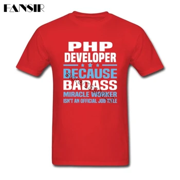 Barbati tricou Unic, Bumbac, Maneci Scurte Tee Camasa Pentru Barbati PHP Developer Group Topuri Tee