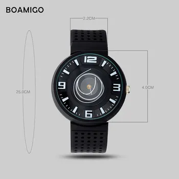 Barbati unisex ceasuri BOAMIGO brand de moda creative design simplu cuarț ceas de cauciuc analog ceasuri relogio masculino