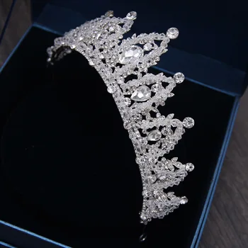 Baroc Manual Lux Stras Coroana de Mireasă Diademe de Argint Cristal Diadema Diademe de Mireasa Benzi de Nunta Accesorii de Par