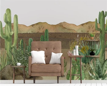 Beibehang Personalizat tapet Modern, minimalist TV de fundal peretele Nordic planta tropicala flamingo cactus fundal tapet 3d