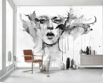 Beibehang Personalizate 3D tapet pictate manual Nordic de creatie graffiti camera de zi frumoasă, gazete de perete decor acasă wallpaper 3d