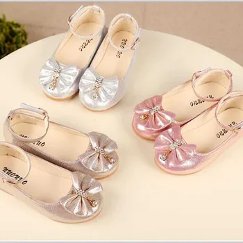 Bekamille Copii Fete Printesa Pantofi De Piele De Moda Fete Baby Bow Diamant De Agrement Pantofi Copii Student Adidași Pantofi De Dans