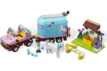 BELA 10161 Emma Cal Trailer Andrea Olivia Cifre Jucărie Cărămizi pentru construcții, Blocuri Compatibil cu Legoe pentru Fete