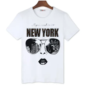 BGtomato New york cool ochelari de soare moda tricouri pentru Personalitatea omului nou design fierbinte de vânzare tricouri casual Brand topuri tricouri