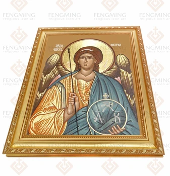 Biserica ortodoxă greacă de decorare perete Obiecte religioase poze Arhanghelul Mihail din plastic cadru Creștin cadouri Bizantin Arte