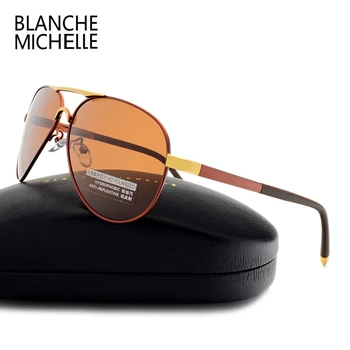 Blanche Michelle Nouă bărbați ochelari de soare polarizat brand de lux 2017 Aviației soare ochelari pentru Conducere de Înaltă Calitate UV400 Ochelari de sex Masculin
