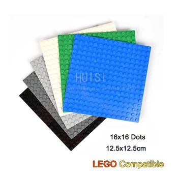 Blocuri de învățământ Piese de Plastic Cărămizi de Construcție Placă de Bază 16x16 Puncte Albastru Alb Grenn Culori Compatibil Cu LÉPIN 10buc/lot