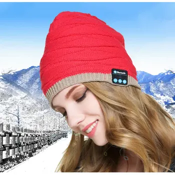 Bluetooth Music Pălărie Căști setul cu Cască Căști Microfon Built-in Difuzoare Stereo de Iarnă Pălărie Cald pentru a Călători Cadouri de Craciun