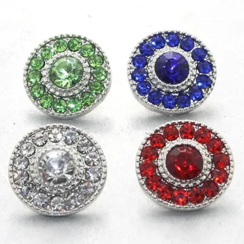 Boom Viața 4colors cristal 18mm Metal snap butonul de bijuterii pentru bărbați ceasuri brățară femei sterling bijuterii-o direcție 010103