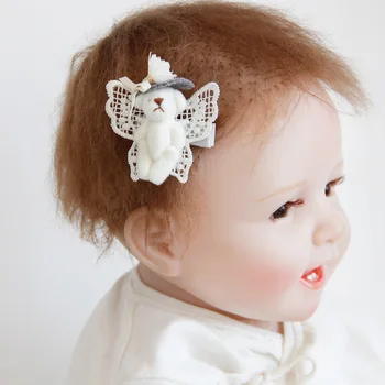 Boutique 12buc Moda Drăguț Înger Aripa Urs Agrafe Kawaii Solid Fluture Clipuri de Păr Printesa Headware Accesorii de Par