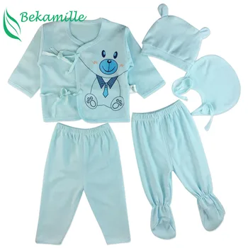 Brand 5pcs/set copilul Nou-născut seturi Baieti costume de Haine pentru Copii din Bumbac