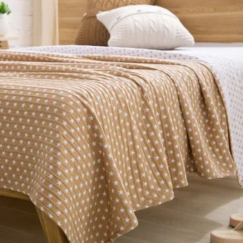 Brand de înaltă calitate, bumbac jacquard aruncă casual imprimat stele pături pentru paturi home textile gri rosu dublu fețe plane lenjerie de pat