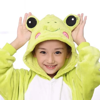 Broasca verde Pijamale Copii Unisex pijamas Boy Fata de Copil Desene animate de Animale Pijama Onesie Pijamale Hoodie
