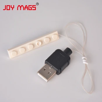 BUCURIA MAGS CONDUS Bloc Accesoriu Jucarie 1buc Alimentare USB 1*6 Bar Lumina Încălzirea Alb Decor pentru Creator Colorate