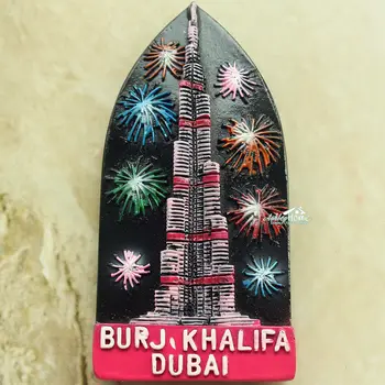 Burj Khalifa, emiratele arabe unite Dubai Turism Suvenir 3D Rășină Decorative Magnet de Frigider Ambarcațiuni CADOU