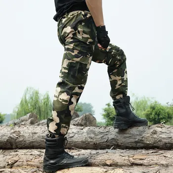 Bărbați În Aer Liber Militare Tactice Pantaloni Drumeții Camuflaj Pantaloni De Marfă Armată Pantalone Luptă De Formare Vanatoare Camping Pantaloni Jogger