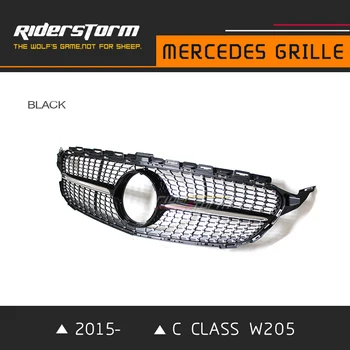 C Clasa Grill W205 Versiune Sport Diamant Ochiuri Fata Grila De Piese Auto Pentru Mercedes Benz C180 C200 C250 C300-2016