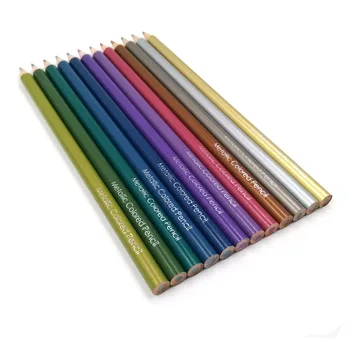 Cadou 12/set Culoare Creion Metalic de Culoare Creion, Marker, Creion de Desen Creioane colorate pentru Negru Desen de Hârtie de Artă