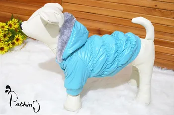 Cald Câine de Companie haine de iarnă de Îmbrăcăminte Hanorac cu Glugă Haina pentru Iarna Haine de Câine câine jos haina caine de companie ieftine haina