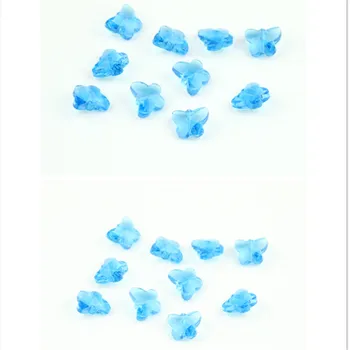 Calitate de Top 14mm 1000pcs Mini Sticla Fluture Margele Acvamarin Crystal Prism Piese De Vanzare DIY Nunta Decor Acasă Margele