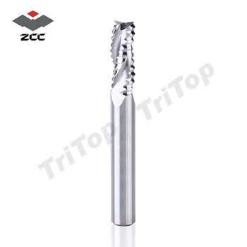 Calitate de Top ZCCCT AL-3W-D12.0 carbură solidă 3 flaut Ondulat marginea end mill 12mm prelucrare dur aliaj de aluminiu