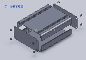 Carcasa din aluminiu electric cazul proiectului PCB shell cutie 88x38x110mm DIY impartite electronice cabina