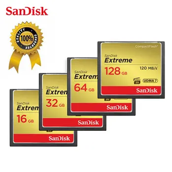 Card de Memorie Sandisk Extreme compact flash 16GB 32GB 64GB 128GB Card CF VPG-20 DE 120MB/s 4K și Full HD Video Pentru Canon D300 7D 5DSR