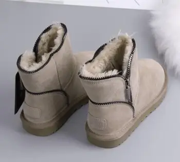 Careaymade-femeie cizme scurte 2018 noi iarna zapada ghete pantofi cu tălpi groase de cașmir butoi de bumbac, cizme de zapada ,5 culori