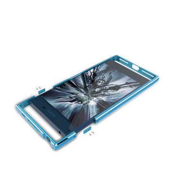 Caz Pentru Sony XZ Premium de Lux Ultra Subțire de aluminiu, Bara de protectie Pentru Sony Xperia XZ Premium G8142 E5563 Caz + 2 Film (Fata + Spate)