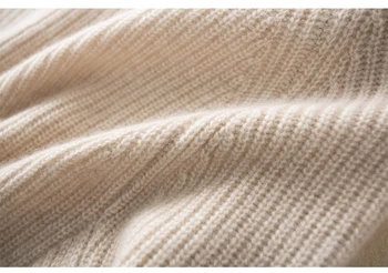 Cașmir, lână tricot gros de moda pentru femei pulover pulover jumătate batwing maneca-guler ridicat-bej bordo 16colors S/M/L