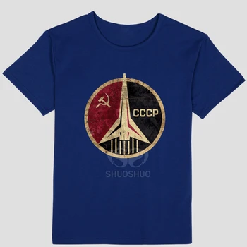 CCCP rus Sovietic URSS Space Race Om tricou Moscova, Rusia Barbati Tricouri din Bumbac Gât O Sonerie Topuri Bărbați mânecă scurtă T-sh