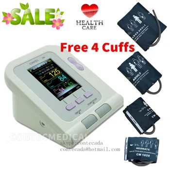 CE FDA Digital cu Monitor de Presiune sanguina,CONTEC08A Ecran LCD Color de 4 gratuit manșetă ,Software-ul PC-ului