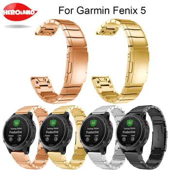 Ceas Benzi Pentru Garmin Fenix 5 Clasic din Otel Inoxidabil Curea din Metal de Înlocuire Trupa Încheietura mâinii Eliberare Rapidă Fit Curea watchband