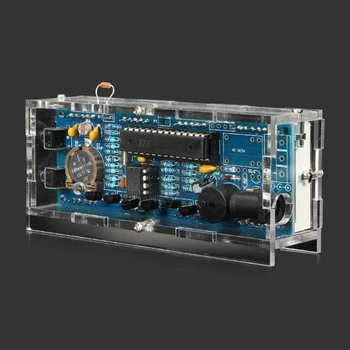 Ceas Digital DIY Kit Compact de 4 cifre DIY LED Ceas Electronic cu Microcontroler Lumină de Control Temperatura Data de Afișare Timp de Caz