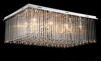 Cel mai bun Preț New Sosire Moderne Dreptunghiulară Candelabre de Cristal K9 Cristal LED Lampă de Plafon sufragerie, Corpuri de Iluminat