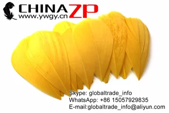 CHINAZP 100buc/Mărimea lotului 3~7cm Eco-friendly Vopsit Aur de Calitate de Top de Gâscă Împodobite cu Pene Meserii