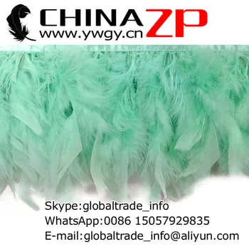 CHINAZP Fabrica Ridicata 10yards/lot Selectat Prime de Calitate Vopsit Aqua Verde Chandelle Feather Trim