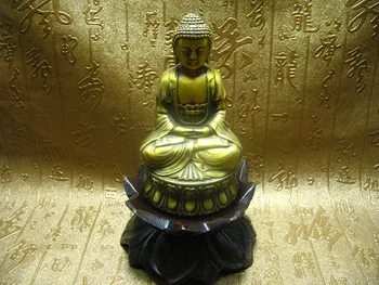 Chineză Tibet Budismul Bronz Shakyamuni Sakyamuni Buddha Amitabha Amuleta Statuie