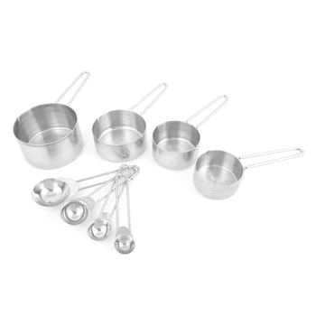 Coacere bucătărie pentru Gătit din Oțel Inoxidabil Lingura de Măsurare Cupa 8 in 1 Set