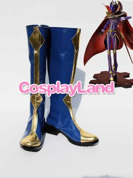 Code Geass Lelouch Zero Albastru Cosplay Cizme Pantofi Anime Petrecerea de Cosplay Show Cizme Personalizate pentru Adulti Barbati Pantofi