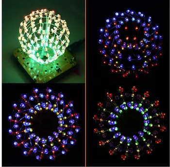 Colarful LED mingea a afișa Ritmul lampă cu infraroșu control de la distanță Electronice DIY kituri de Lipit Kituri DIY Creier-de formare Jucărie