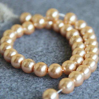 Colier&Bratara 3-16mm Lumina de Aur-Culoare perla Coajă Scoică DIY cadou fata margele vrac Bijuterii de luare de design 15inch en-Gros