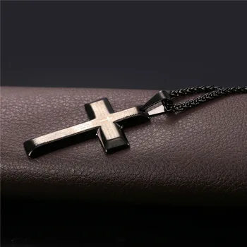 Collare Biblia Pandantiv Cruce Din Otel Inoxidabil Accesorii De Aur/Negru Culoare En-Gros Colier Femei Bărbați Christian Bijuterii P976